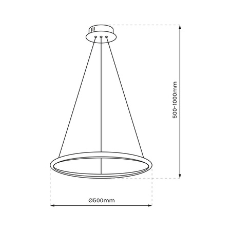 Lampa Wisząca Sufitowa ROTONDA Złota 27W LED Milagro
