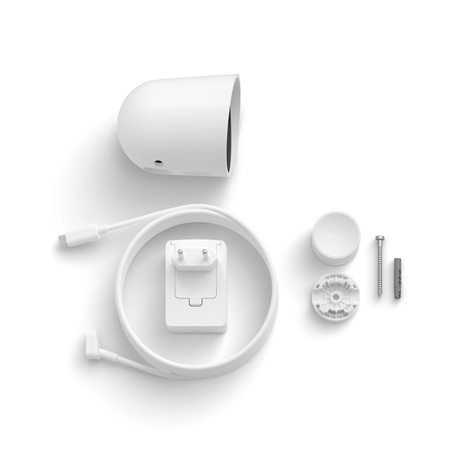 Kamera Przewodowa Zewnętrzna IP 2K QHD 1440p CMOS Biała Zigbee WiFi SMART Security Camera Secure Philips HUE