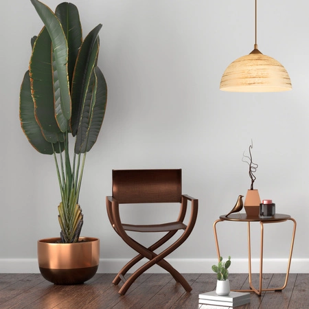 Lampa Wisząca Sufitowa MARCY E27 Złota Brązowa LM-1.1/3 Lamkur