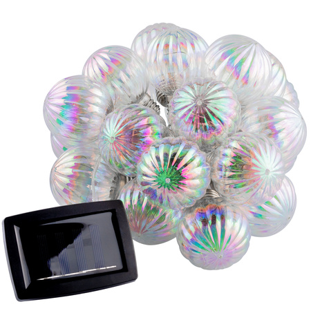 Girlanda Solarna Ogrodowa 20x LED Łańcuch Świetlny Ozdobne Kuleczki 5.8m