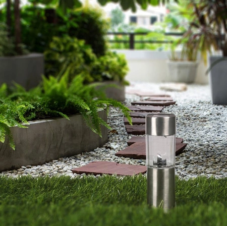 Lampa solarna ogrodowa LED wbijana czujnik zmierzchu