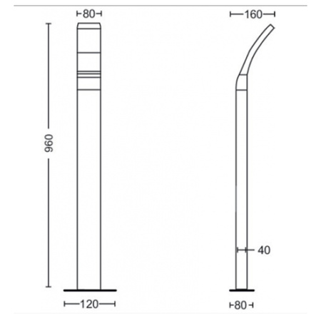 Lampa Ogrodowa Zewnętrzna SŁUPEK 96cm LED 12W 1200lm 4000K IP44 Splay Philips