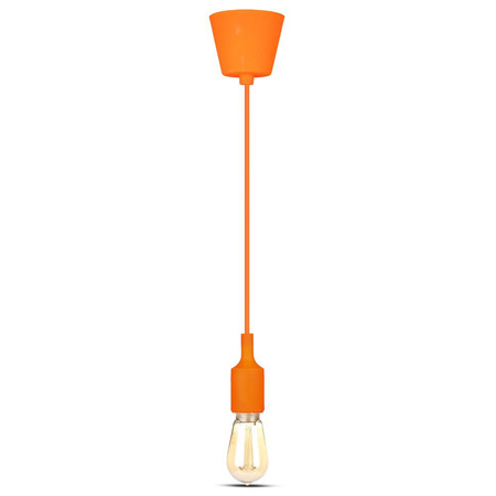 Lampa Wisząca Oprawa E27 Silikonowy klosz pomarańczowy VT-7228 V-TAC