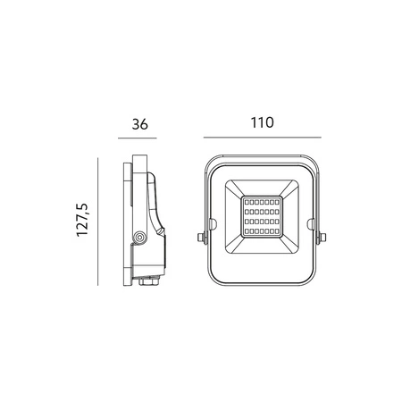 Naświetlacz LED Zewnętrzny Ogrodowy 30W 2700lm 3000K Ciepły 120° MHN Kobi