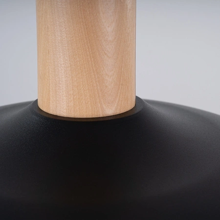 Lampa Sufitowa Wisząca Zwis E27 Okrągła Czarna Skandynawska Indy Sollux