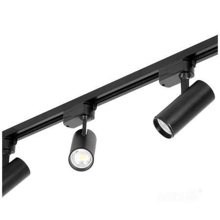 Lampa Szynowa Szynoprzewód 1-Fazowy + Reflektor Punktowy 4x GU10 1m Czarny Nextrack Go Kobi
