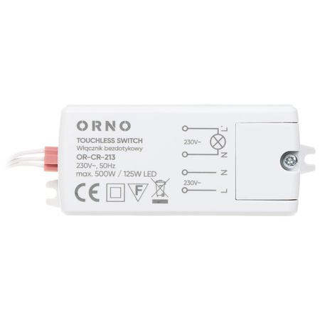 Włącznik Bezdotykowy Zbliżeniowy LED Czujnik Ruchu 230V 500W