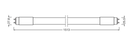 Świetlówka LED G13 T8 24W 2550lm 3000K Ciepła 190° 150cm Ledvance