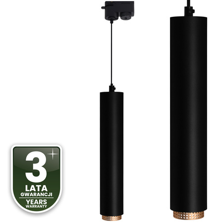 ZESTAW Szynoprzewód Listwa Szyna 1m + 3x Lampa Sufitowa Wisząca GU10 Oświetlenie Szynowe LUMILED