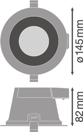 Panel LED Oprawa Podtynkowa Punktowa 13W 1210lm CCT Oczko Spot Biały Downlight Ledvance