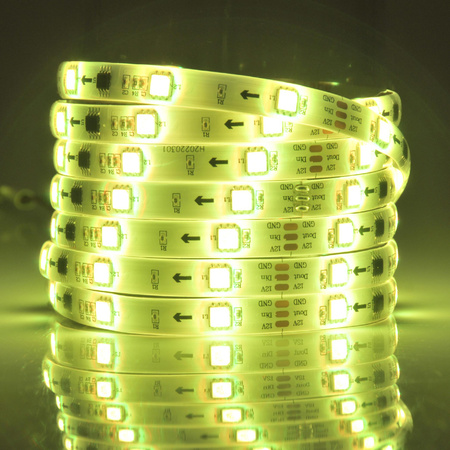 Taśma Pasek LED RGB 24W 380lm 120° Biała IP65 Ściemnialna Sanico Goldlux