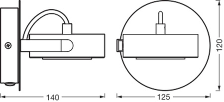 Lampa LED Ścienna Sufitowa Kinkiet Oprawa Natynkowa 5.5W 210lm CCT Dekoracyjna Biały Spot Venus Ledvance