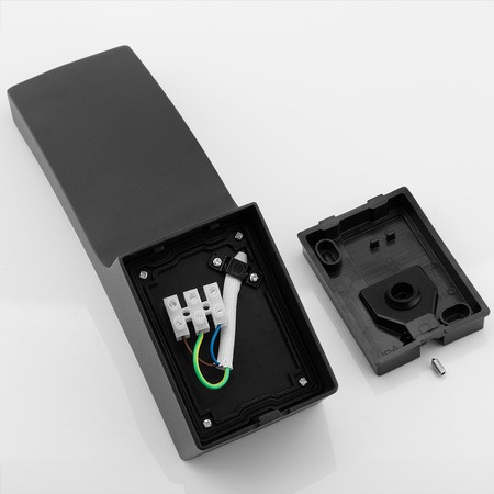 Lampa Elewacyjna LED Zewnętrzna Ścienna Czarna Kinkiet Ogrodowy 10W 4000K IP44 Czujnik Ruchu LOGIA LUMILED