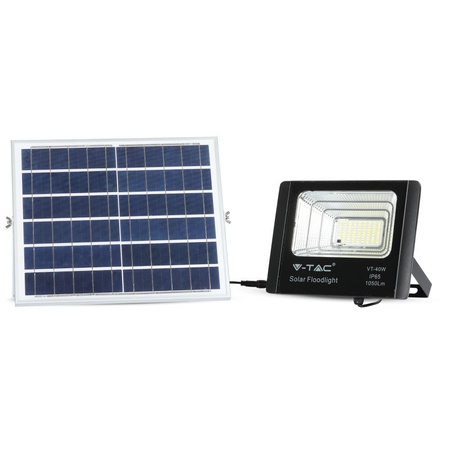 Naświetlacz LED 16W 6000K IP65 + Panel Solarny Z pilotem VT-40W V-TAC