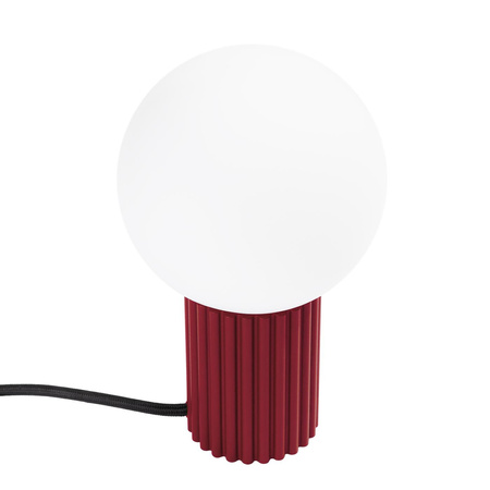 Lampa Biurkowa Stołowa G9 Okrągła Bordowa Nowoczesna Matowa Halo Sollux