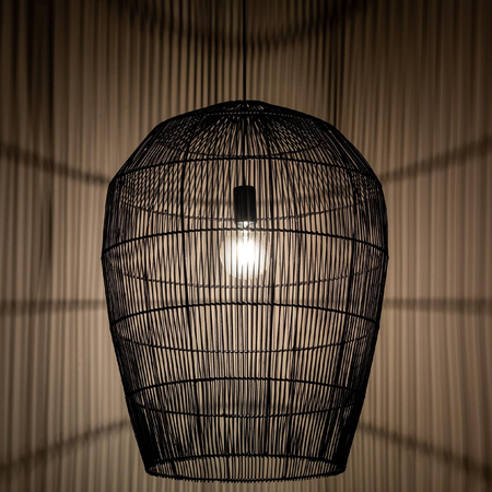 Lampa Sufitowa Wisząca E27 Czarna Skandynawska HAITI L 11168 Nowodvorski