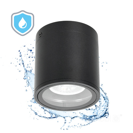 Lampa Ogrodowa Zewnętrzna Oprawa Punktowa GU10 Czarna IP54 Querk Kobi