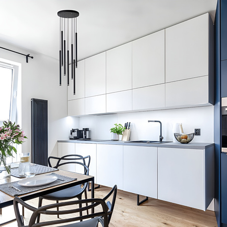 Lampa Wisząca Sufitowa PIERO 7xG9 Regulowana Czarna Okrągła MASTERLED