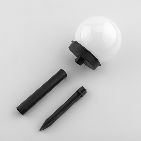 Lampa Solarna Ogrodowa LED ATRIS Wbijana Biała Kula 10cm RGB LUMILED