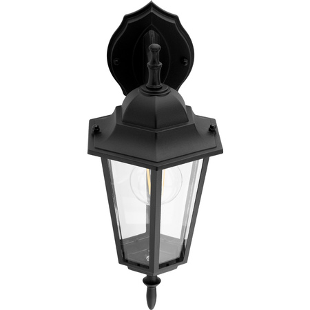 Kinkiet Ogrodowy Elewacyjny Zewnętrzny E27 LATARNIA do DOŁU Czarna BELLIS LUMILED