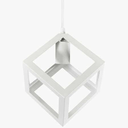 Lampa Wisząca Sufitowa Geometryczna IL MIO SWEDEN 1xE27 Biała - GOLDLUX (Polux)