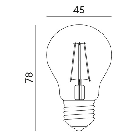 Żarówka LED KULKA FILAMENT E27 4W = 40W 2700K Ciepła Ściemnialna 3-STEP Kobi