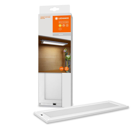 Lampka LED Podszafkowa Meblowa 5W 220lm 3000K Ciepła z Czujnikiem Ruchu Ściemnialna 30x10cm Cabinet LED Panel LEDVANCE