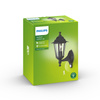 Kinkiet Ogrodowy Lampa Elewacyjna Zewnętrzna LATARNIA E27 IP44 z Czujnikiem Ruchu i Zmierzchu Czarna Peking Philips