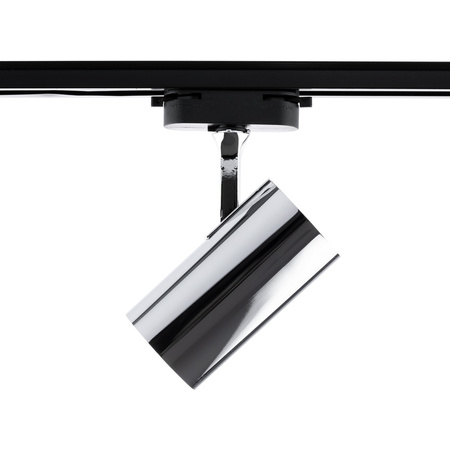 Reflektor Szynowy GU10 CHROM do Szynoprzewodów Jednofazowych Regulowana Oprawa na Szynę Walec SPOT Lampa