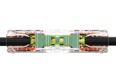 Złączka Instalacyjna Szybkozłączka Przelotowa 221-2411 na Przewód 2x0,2-4mm WAGO