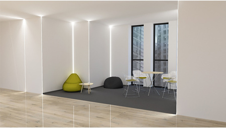 Profil Aluminiowy Podtynkowy Architektoniczny do LED Wpuszczany do Płyt KARTON / GIPS 1m + Czarny Klosz