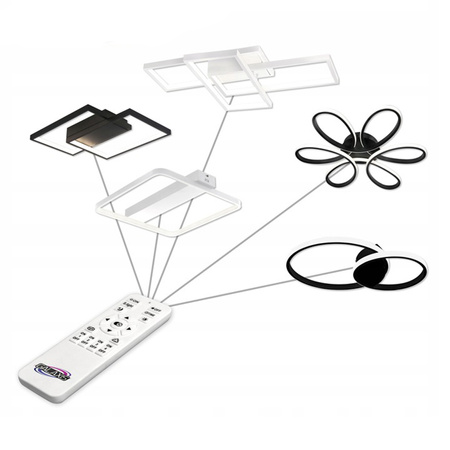 Lampa Sufitowa Żyrandol LED 90W CCT GALAXIS VELA Biały + Pilot Sterujący