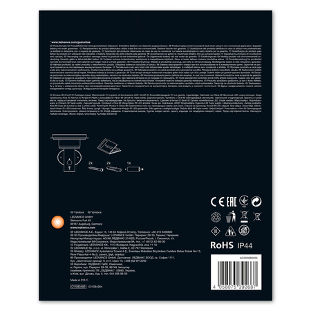 Lampa Ogrodowa Zewnętrzna Kinkiet Elewacyjny LED 6W 400lm 3000K IP44 Srebrny Z Czujnikiem Ruchu i Zmierzchu Endura Ledvance