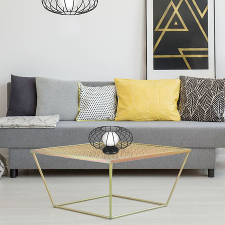 Lampka stołowa stojąca KRONOS 1xE14 IP20 Czarna Metal Milagro