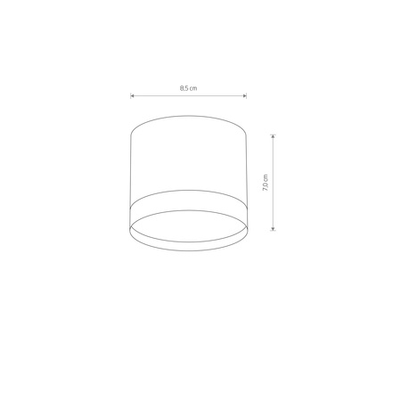 Oprawa Natynkowa Sufitowa GX53 SPOT TUBA Biała SILBA 10476 Nowodvorski