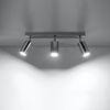 Lampa Sufitowa Oprawa Natynkowa SPOT TUBA Reflektor 3x GU10 Ruchoma Tubularna Chrom Nowoczesna Ring Sollux