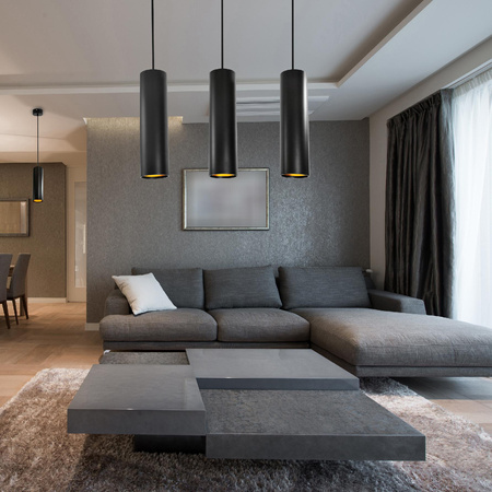 Lampa Wisząca Sufitowa IL MIO LATI 3x GU10 Czarno - Złota - GOLDLUX (Polux)