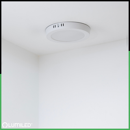 Oprawa Natynkowa Lampa LED Sufitowa 18W Okrągła 4000K GLOW Biała LUMILED