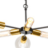 Lampa Wisząca Sufitowa STARLA 6xE27 Czarna Złota LM-6.144 Lamkur