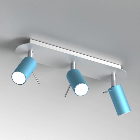Lampa Sufitowa PRESTON Niebieska Biała 3x mini GU10 Milagro
