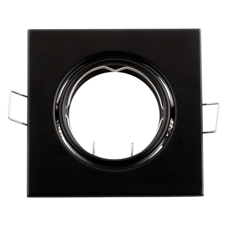 Oprawa HALOGENOWA Podtynkowa Ruchoma Kwadrat PICTOR Czarna Blacha MR16 GU10