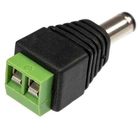 Wtyk zasilania DC 2.5/5.5mm MONTAŻOWY do taśm LED