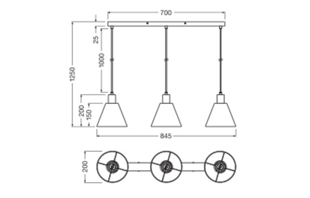 Lampa Sufitowa Wisząca Dekoracyjna E27 Brązowy Zielony Raffia Decor Ledvance