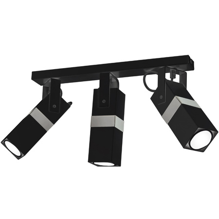Lampa sufitowa 3x GU10 Spot Czarny + Srebrny VIDAR Milagro Styl nowoczesny