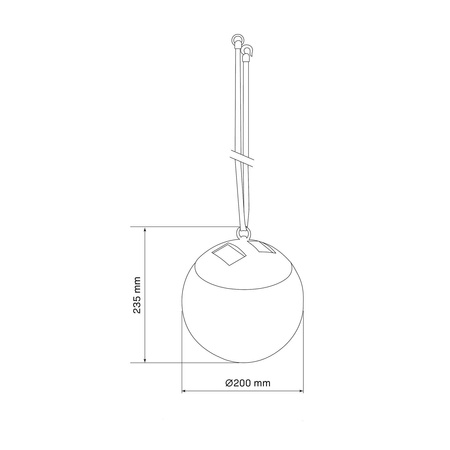 Lampa Ogrodowa LED Solarna Wisząca Kiara IP44 Kulka 20cm Biała