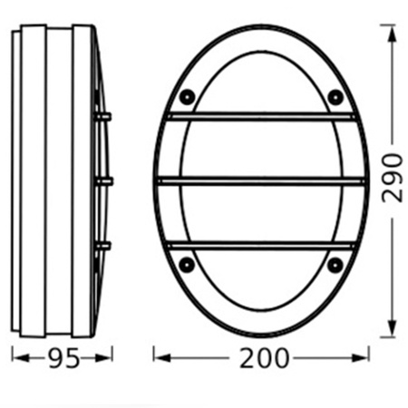 Kinkiet Ogrodowy Lampa Elewacyjna Zewnętrzna E27 Szary IP65 Endura Osram