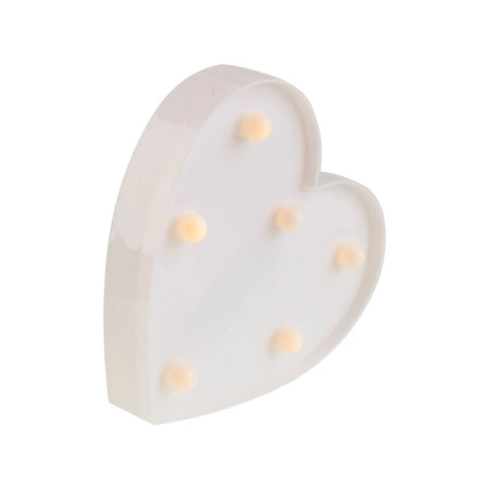 Lampka nocna Serce dekoracyjne na baterie 2x AA 1,5V 6x LED MILAGRO EKD3720