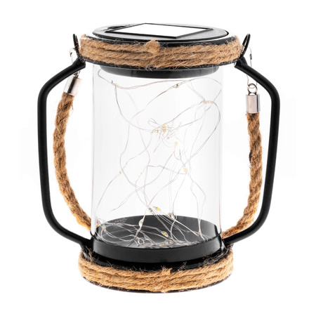 Lampa Solarna LED Zewnętrzna Ogrodowa Wisząca Stojąca Latarenka 3000K IP44 Czujnik Zmierzchu