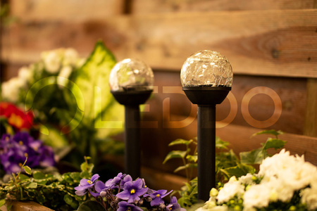 Lampa Solarna Ogrodowa LED Wbijana 5500-6000K IP44 33cm Czujnik Zmierzchu