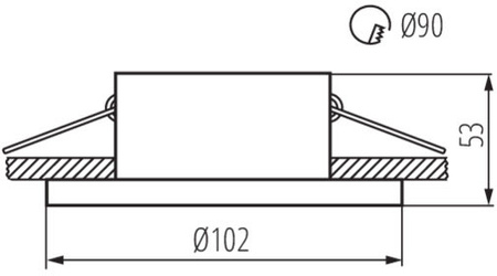 Oprawa sufitowa halogenowa podtynkowa IMINES MR16 GU10 biały mat Kanlux